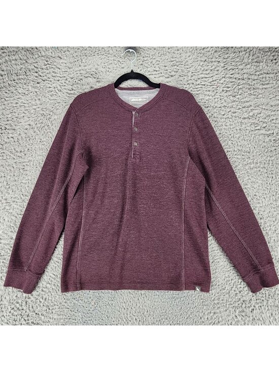 Eddie Bauer Other - Eddie Bauer Shirt Mens Medium Purple Long Sleeve Henley Tee
